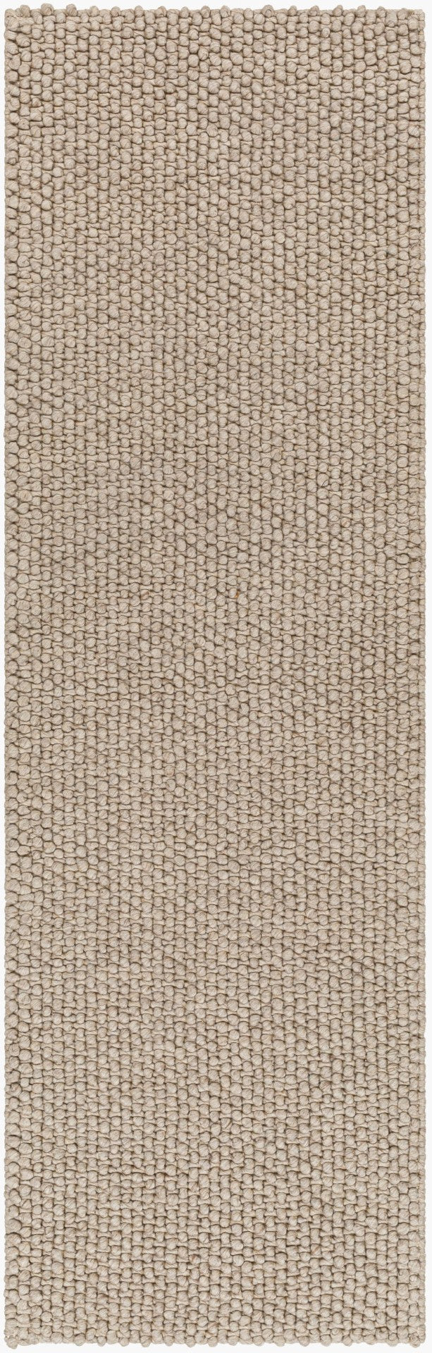 Livabliss Lucerne Handwoven Wool Blend Flatweave Area Rug for Living Room or Dining Space Light Gray 2'6" x 8' LNE1002-268