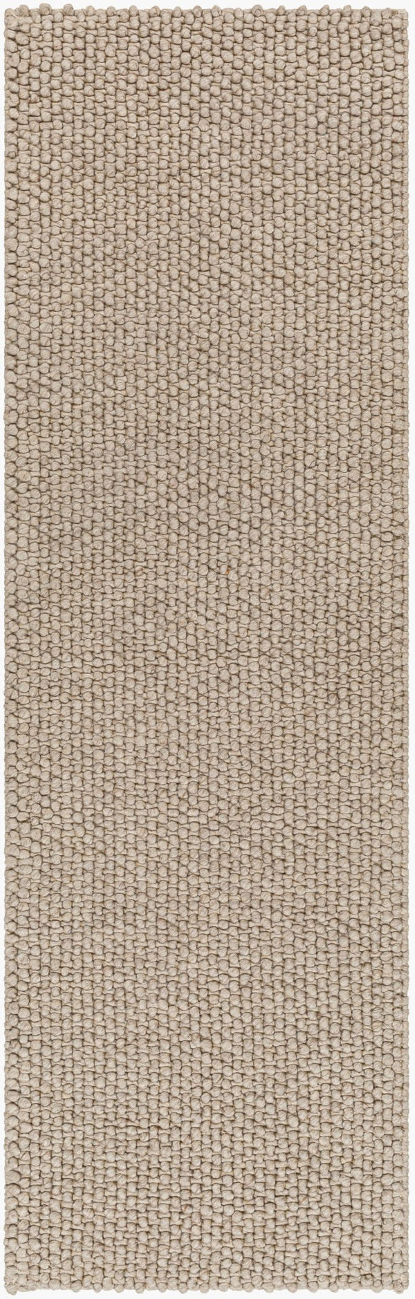 Livabliss Lucerne Handwoven Wool Blend Flatweave Area Rug for Living Room or Dining Space Light Gray 2'6" x 8' LNE1002-268