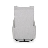 Christopher Knight Home® - Noble House - Woodglen Contemporary Glider Swivel Push Back Nursery Recliner - Light Gray and Black Finish