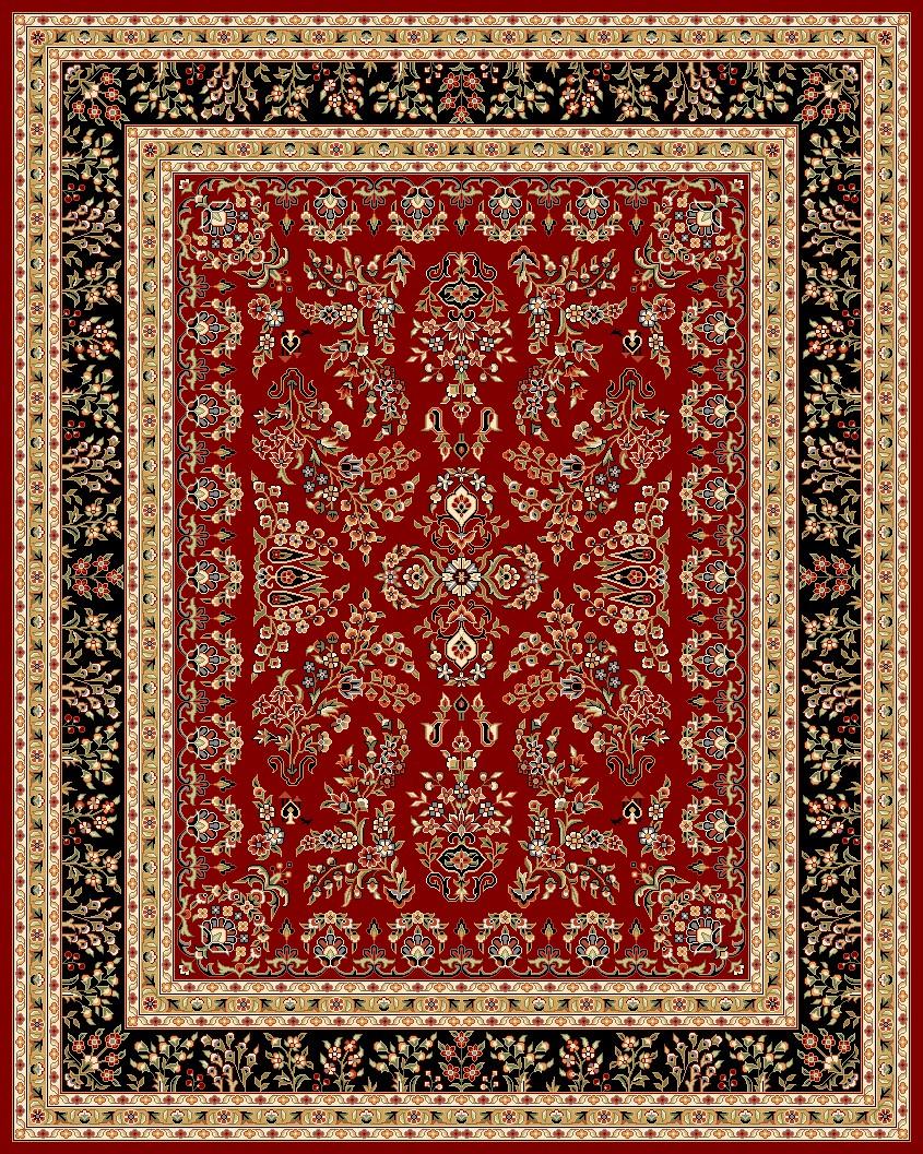 Safavieh Lnh331 LNH331 Power Loomed  Rug Red / Black LNH331B-1115