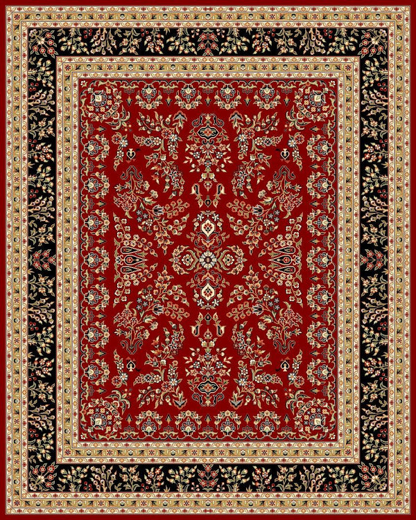 Safavieh Lnh331 LNH331 Power Loomed  Rug Red / Black LNH331B-1115