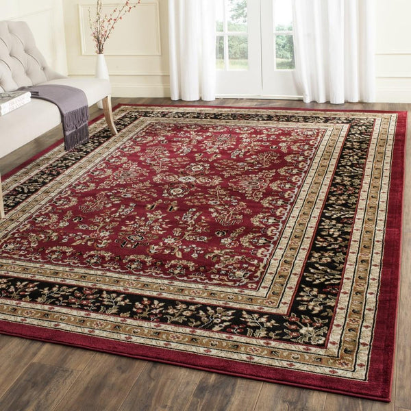 Safavieh Lnh331 LNH331 Power Loomed  Rug Red / Black LNH331B-1115