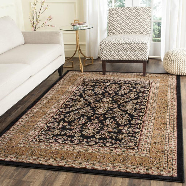 Safavieh Lnh331 Power Loomed  Rug Black / Tan LNH331D-810