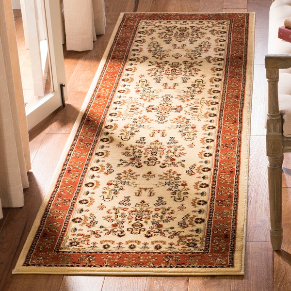 Safavieh Lnh331 Power Loomed  Rug Ivory / Rust LNH331R-810