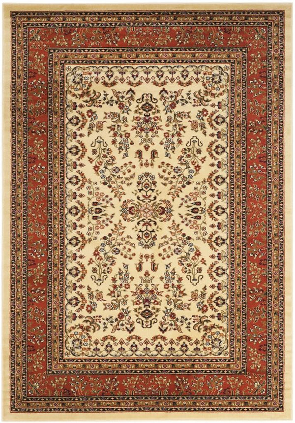 Safavieh Lnh331 Power Loomed  Rug Ivory / Rust LNH331R-810