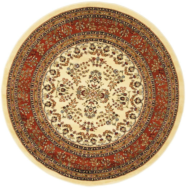 Safavieh Lnh331 Power Loomed  Rug Ivory / Rust LNH331R-810