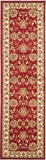 Safavieh Lnh555 Power Loomed Rug Red / Ivory 2'-3" x 10'