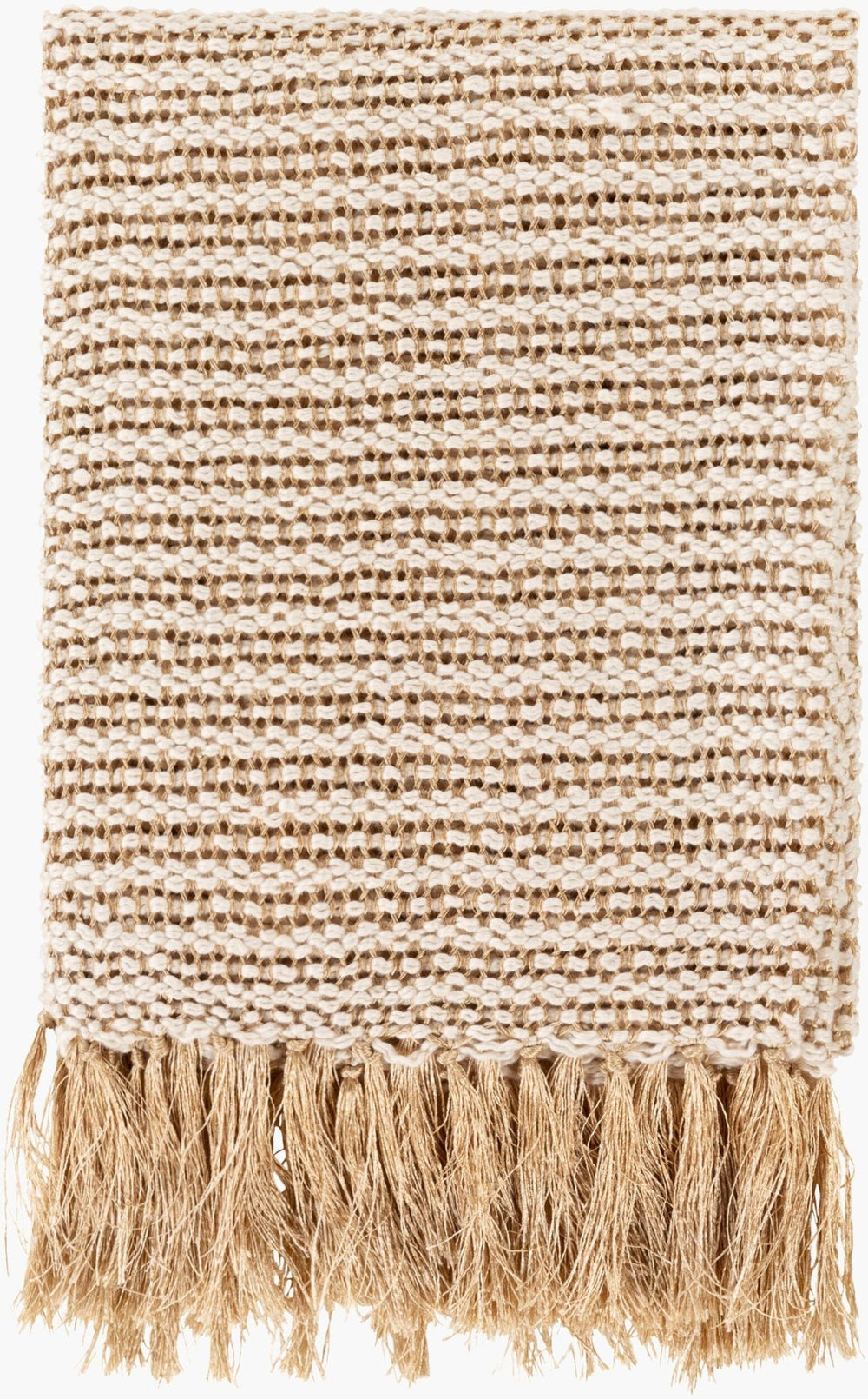 Livabliss Lanie Hand-woven Cotton Throw with Fringe Trim Cottage Bohemian Cozy Sofa Wrap LNI1000-5060