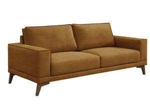 Porter Designs Jarrett Modern Upholstered Sofa And Loveseat Set For Stylish Living Room Comfort Orange Fabric 01-216-01-7760