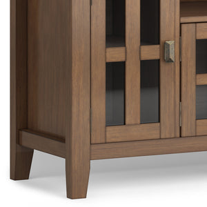 English Elm Artisan 72" Rustic Tv Media Stand - Handcrafted Solid Wood With Elegant Storage & Cable Management B136P158426