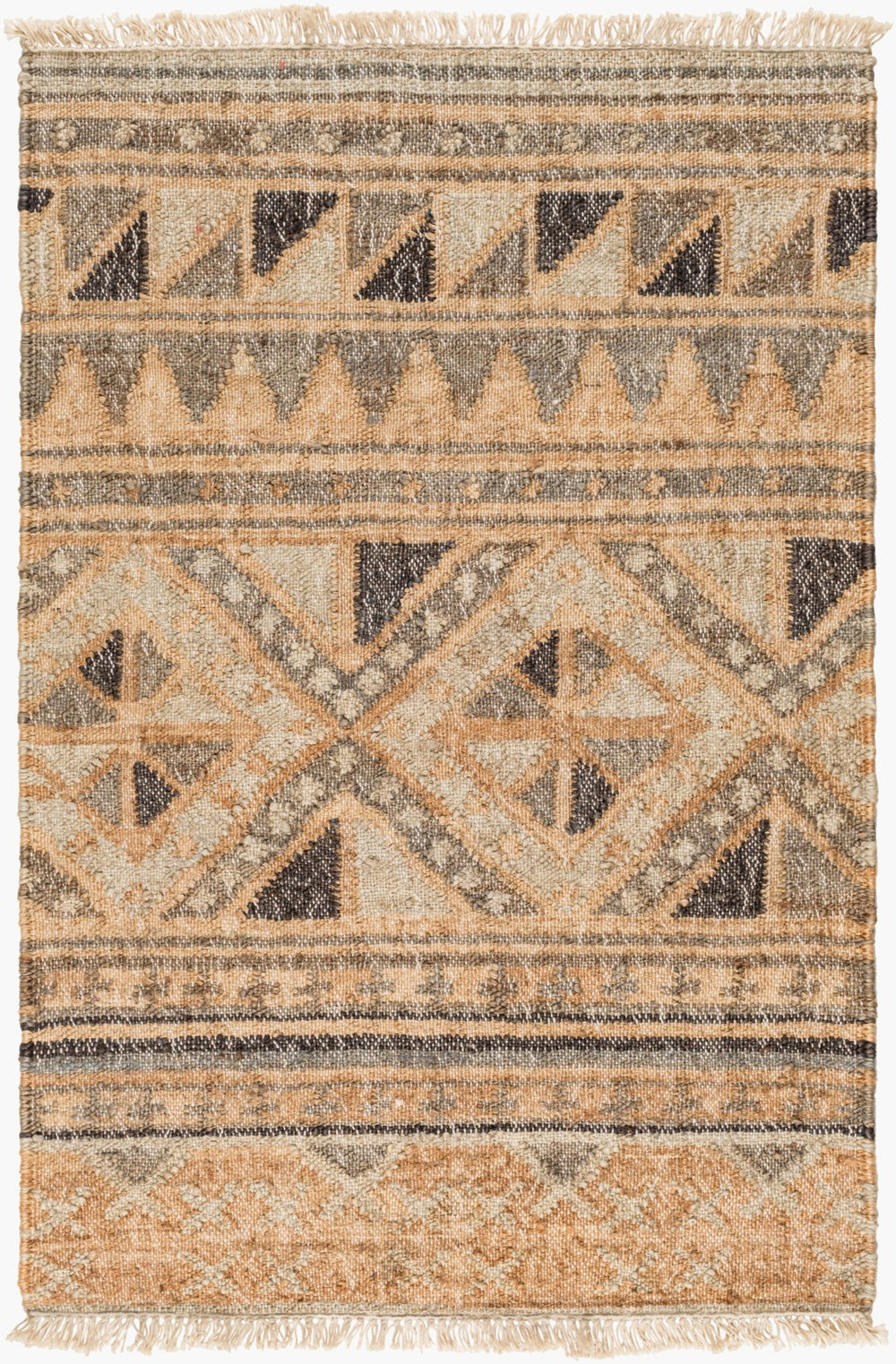 Surya Lenora 5' X 7'6" Handmade Jute Rug – Elegant Global Design For Timeless Home Decor & Durability Tan Jute Lnr1006-23