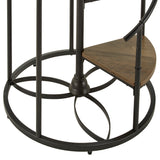 Homelegance By Top-Line Dimitri Black Finish Metal Spiral Staircase Display Shelf Black Metal