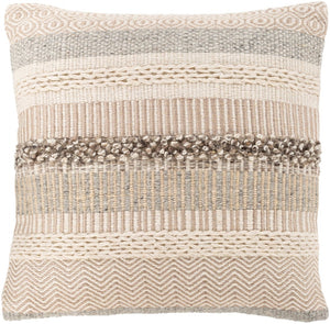 Livabliss Lorens Handwoven Jute Wool Cotton Accent Pillow for Cottage and Farmhouse Living Rooms LNS001-2020D