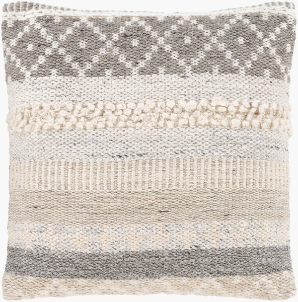 Livabliss Lorens Wool Linen Cotton Woven Accent Pillow Farmhouse Cottage Texture for Sofa LNS003-2020