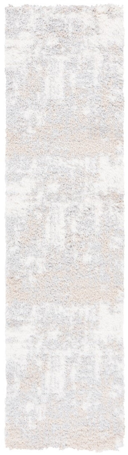 Safavieh Lindsay Shag 552 LNS552 Power Loomed Shag & Flokati Rug Grey / Ivory Beige LNS552F-7SQ