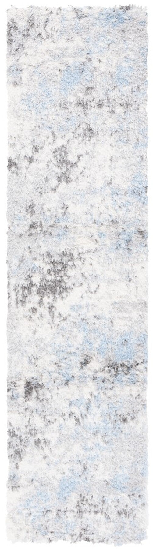 Safavieh Lindsay Shag 556 Power Loomed Shag & Flokati Rug Grey / Blue Ivory 9' x 12'