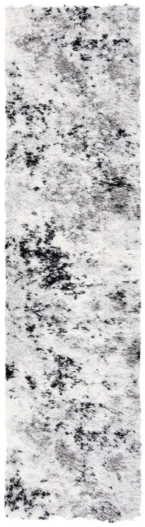 Safavieh Lindsay Shag 556 Power Loomed Shag & Flokati Rug Grey / Black Ivory 8' x 10'