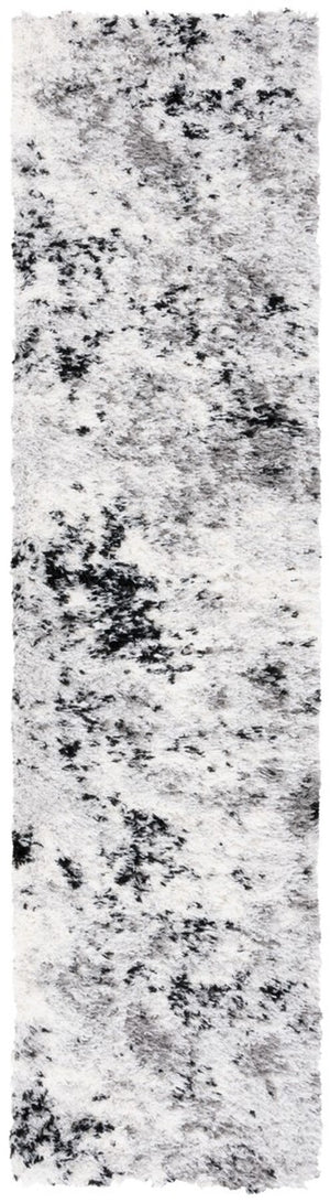 Safavieh Lindsay Shag 556 LNS556 Power Loomed Shag & Flokati Rug Grey / Black Ivory LNS556G-9