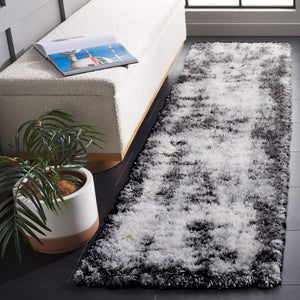 Safavieh Lindsay Shag 558 Power Loomed Shag & Flokati Rug Dark Grey / Grey 9' x 12'