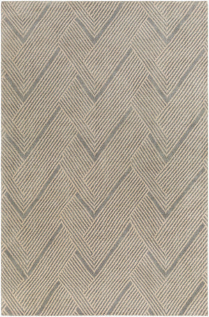 Surya Lenox Handmade 2' X 3' Wool Rug - Elegant Medium Pile Design, Timeless Charm For Any Room Charcoal Wool Lnx4000-69