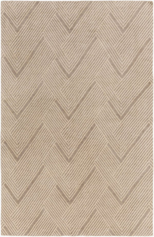 Surya Lenox Handmade 2' X 3' Wool Rug - Elegant Medium Pile Design, Timeless Charm For Any Room Brown Wool Lnx4001-23