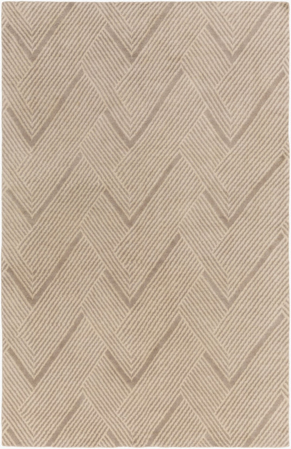 Surya Lenox Handmade 2' X 3' Wool Rug - Elegant Medium Pile Design, Timeless Charm For Any Room Brown Wool Lnx4001-23