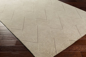 Surya Lenox Handmade 2' X 3' Wool Rug - Elegant Medium Pile Design, Timeless Charm For Any Room Brown Wool Lnx4001-23