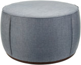 Lanza LNZ-004 21"H x 36"W x 36"D Ottoman LNZ-004  Upholstery: Medium Gray; Base: Dark Brown Surya