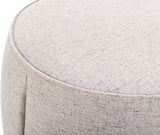 Lanza LNZ-002 21"H x 24"W x 24"D Ottoman LNZ-002  Upholstery: Light Gray; Base: Dark Brown Surya