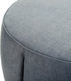 Lanza LNZ-004 21"H x 36"W x 36"D Ottoman LNZ-004  Upholstery: Medium Gray; Base: Dark Brown Surya