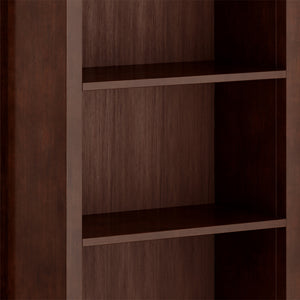 English Elm Artisan 5-Shelf Bookcase In Rich Russet Brown - Handcrafted, Adjustable, And Versatile Storage Solution B136P158386