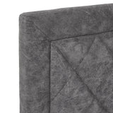 Homelegance By Top-Line Terrell Black Finish Frame with Velvet Fabric Platform Bed Grey Velvet