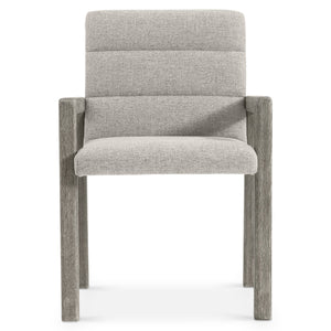 Bernhardt Bernhardt Monolith Arm Chair In Wirebrushed White Oak Puma Finish — Rustic Modern Upholstered Seating, Durable Performance Fabric 343544