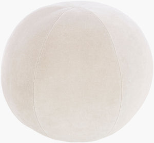 Surya Bola Modern 12" Accent Pillow - Luxurious Cotton Blend, Minimalist Design For Effortless Style & Comfort Ivory Cotton,Cotton,Polyester,Polyfill Lob001-1212