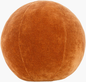 Surya Bola Modern 12" Accent Pillow - Luxurious Cotton Blend, Minimalist Design For Effortless Style & Comfort Rust Cotton,Cotton,Polyester,Polyfill Lob003-1212