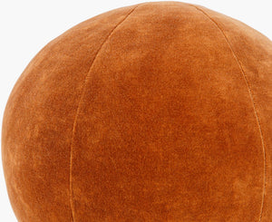 Surya Bola Modern 12" Accent Pillow - Luxurious Cotton Blend, Minimalist Design For Effortless Style & Comfort Rust Cotton,Cotton,Polyester,Polyfill Lob003-1212