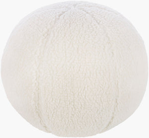 Surya Bola Modern 12" Accent Pillow - Luxurious Cotton Blend, Minimalist Design For Effortless Style & Comfort White Polyester,Polyester,Polyester,Polyfill Lob004-1212