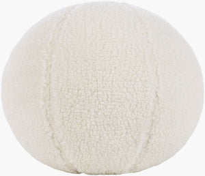 Surya Bola Modern 12" Accent Pillow - Luxurious Cotton Blend, Minimalist Design For Effortless Style & Comfort White Polyester,Polyester,Polyester,Polyfill Lob004-1212
