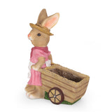 Christopher Knight Home® - Noble House - Wallen Outdoor Decorative Rabbit Planter, Pink and Brown