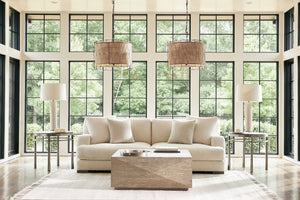 Bernhardt Bernhardt Aventura Cocktail Table With Marcona Oak Finish, 42.5" Sculpted Resin Overlays, Low-Profile Design 318011