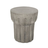 Christopher Knight Home® - Noble House - Delphinus Outdoor Contemporary Lightweight Concrete Accent Side Table