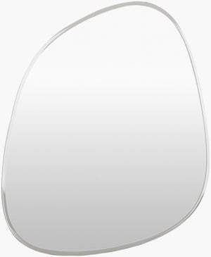 Surya Lorelin 29-inch Modern Accent Mirror - Sleek Design, Versatile Fit, Enhances Small Spaces Effortlessly Silver Mirror Loe002-2331