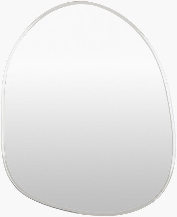 Surya Lorelin 29-inch Modern Accent Mirror - Sleek Design, Versatile Fit, Enhances Small Spaces Effortlessly Silver Mirror Loe003-2431