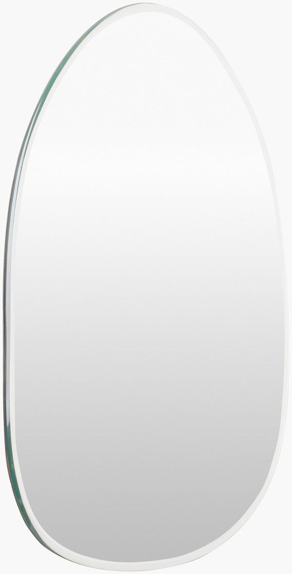 Surya Lorelin 29-inch Modern Accent Mirror - Sleek Design, Versatile Fit, Enhances Small Spaces Effortlessly Silver Mirror Loe003-2431