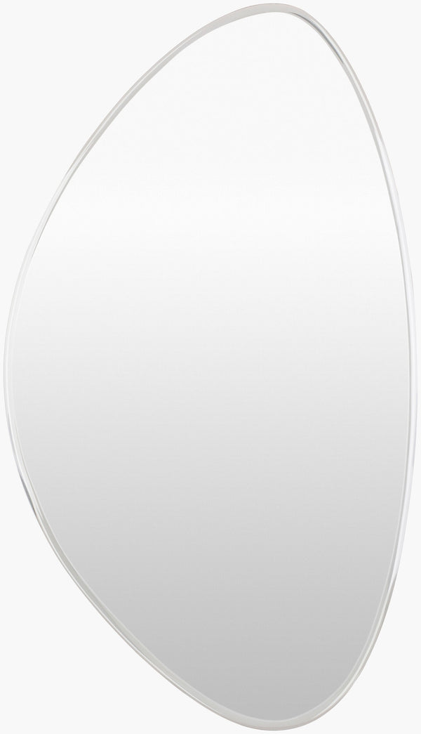 Surya Lorelin 29-inch Modern Accent Mirror - Sleek Design, Versatile Fit, Enhances Small Spaces Effortlessly Silver Mirror Loe004-2445