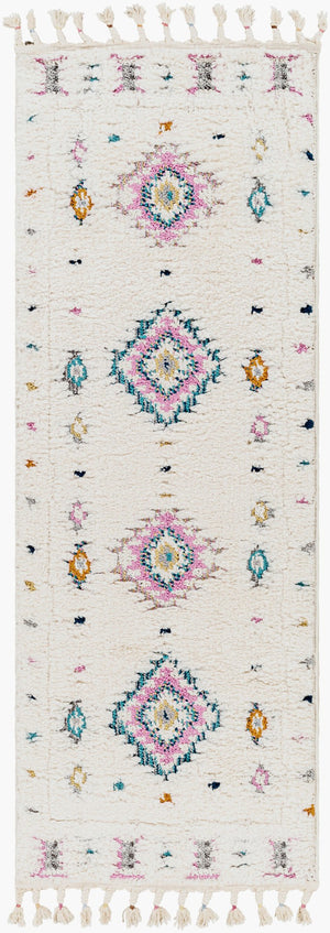 Livabliss Lofty Machine Woven Polypropylene Accent Rug with Turkish High Low Pile Texture Blue, Aqua 2'7" x 7'3" LOF2300-2773