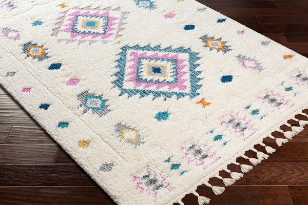 Livabliss Lofty Machine Woven Polypropylene Accent Rug with Turkish High Low Pile Texture Blue, Aqua 2' x 2'11" LOF2300-2211