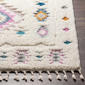 Livabliss Lofty Machine Woven Polypropylene Accent Rug with Turkish High Low Pile Texture Blue, Aqua 2' x 2'11" LOF2300-2211