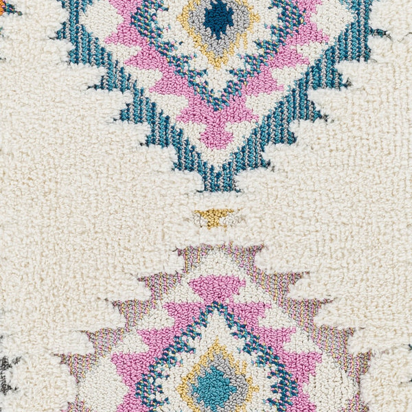 Livabliss Lofty Machine Woven Polypropylene Accent Rug with Turkish High Low Pile Texture Blue, Aqua 2' x 2'11" LOF2300-2211