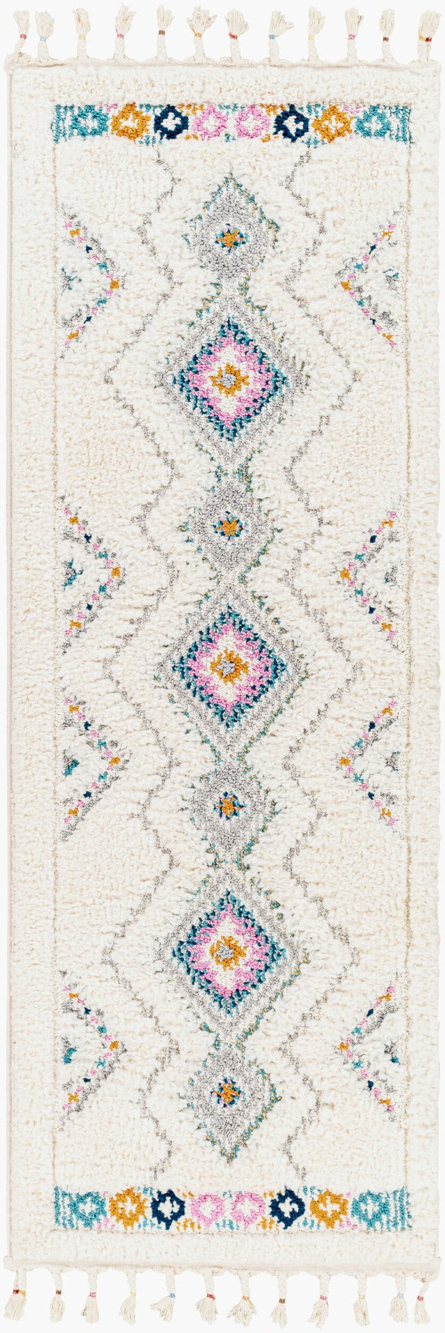 Livabliss Lofty Bohemian Runner Rug with Fringe High Low Pile for Hallway or Entryway LOF2301-2773